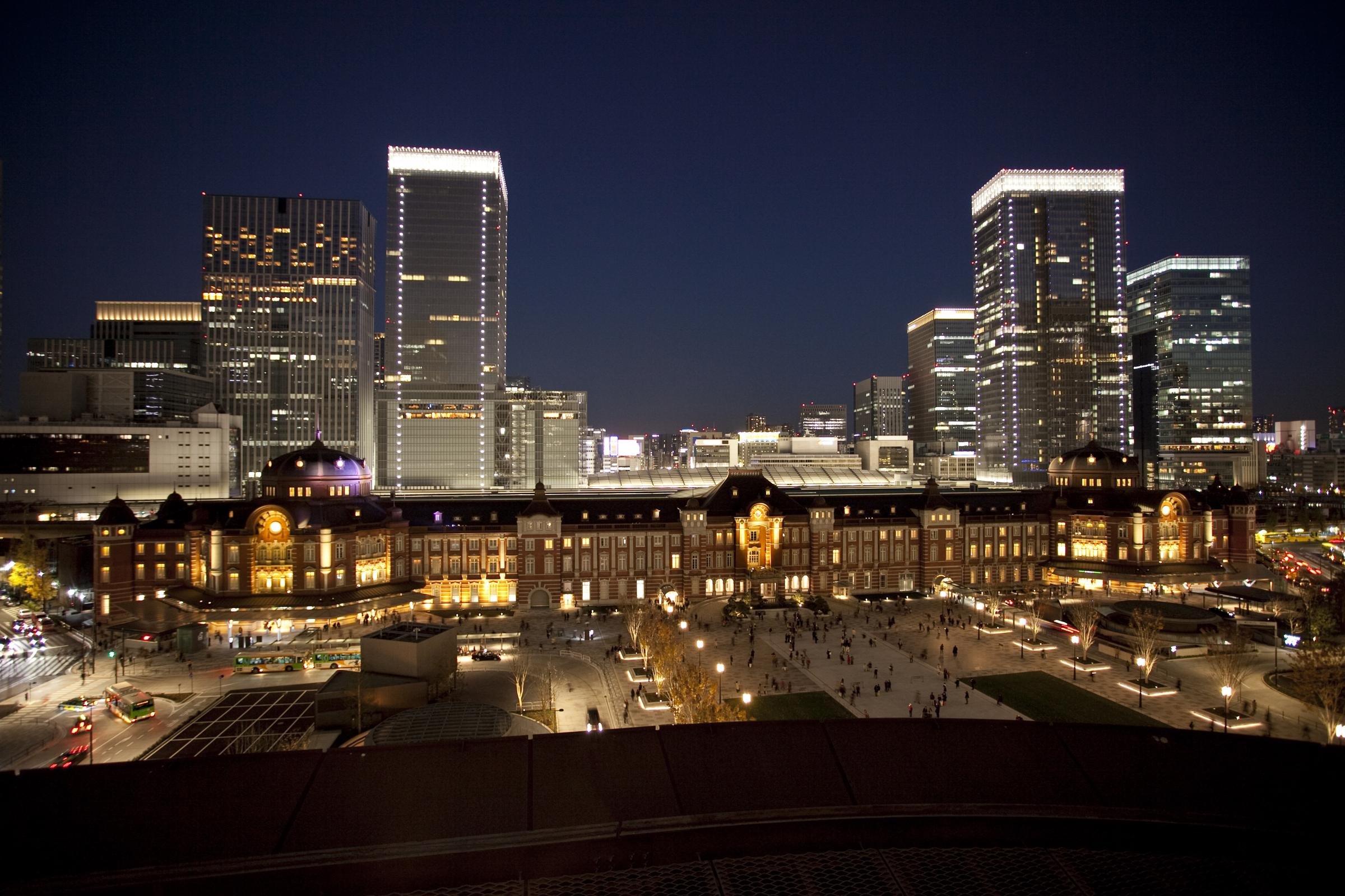 東京駅丸の内駅舎の夜景は格別 Photo: courtesy of 東京ステーションホテル