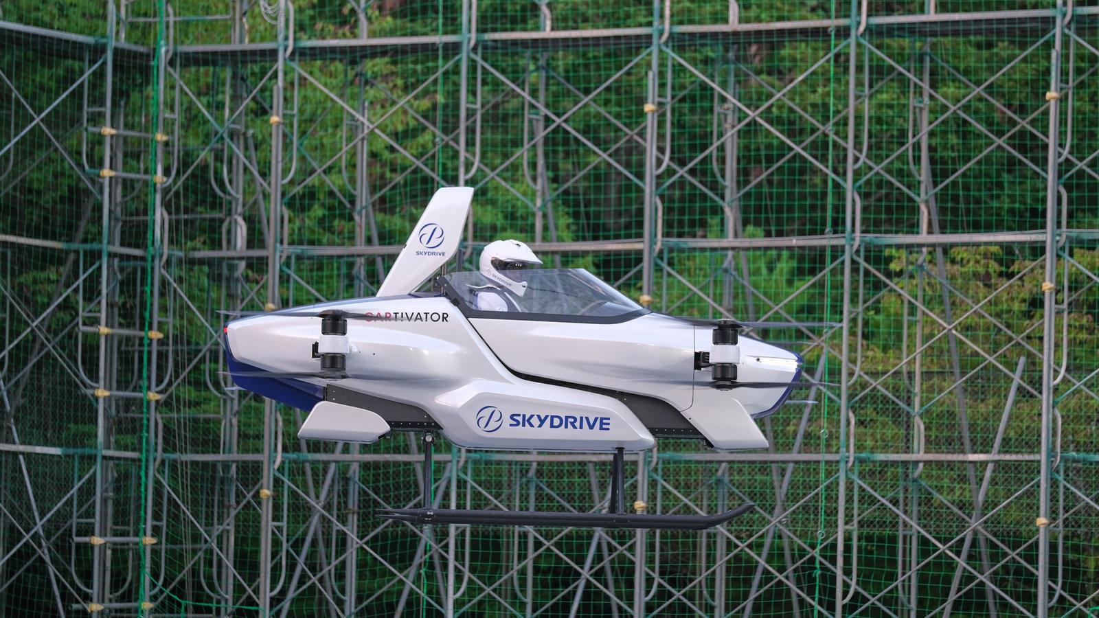 2020年夏に行なわれた有人飛行の公開試験の様子。©SkyDrive
