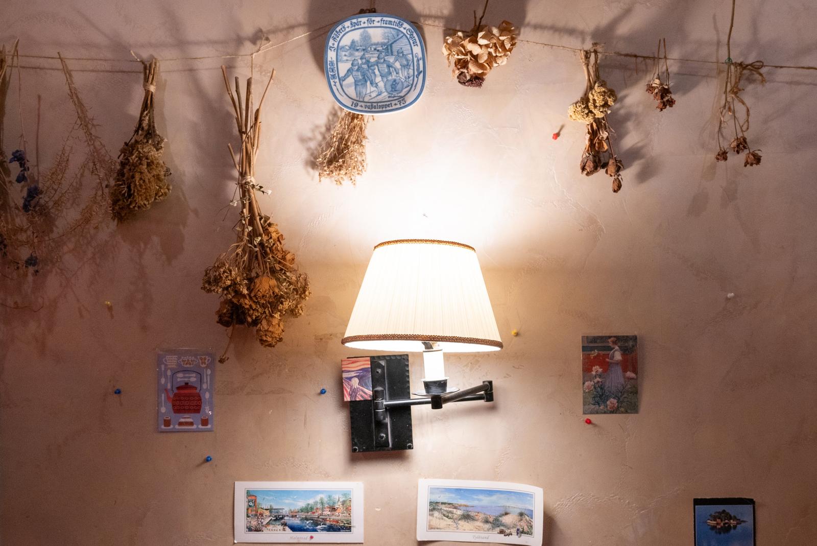 Decorations inside the restaurant.