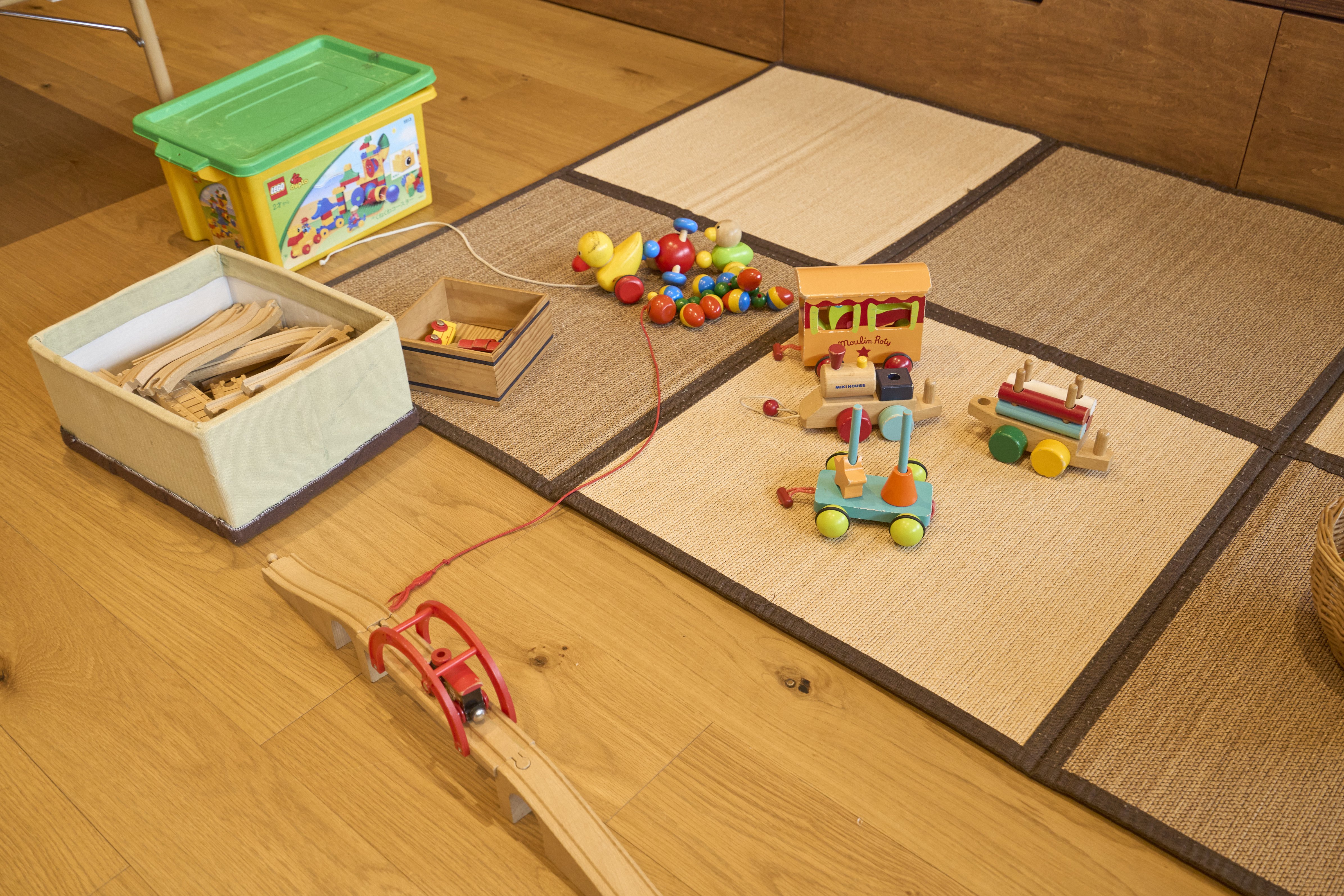 Toys and equipment are plentiful.