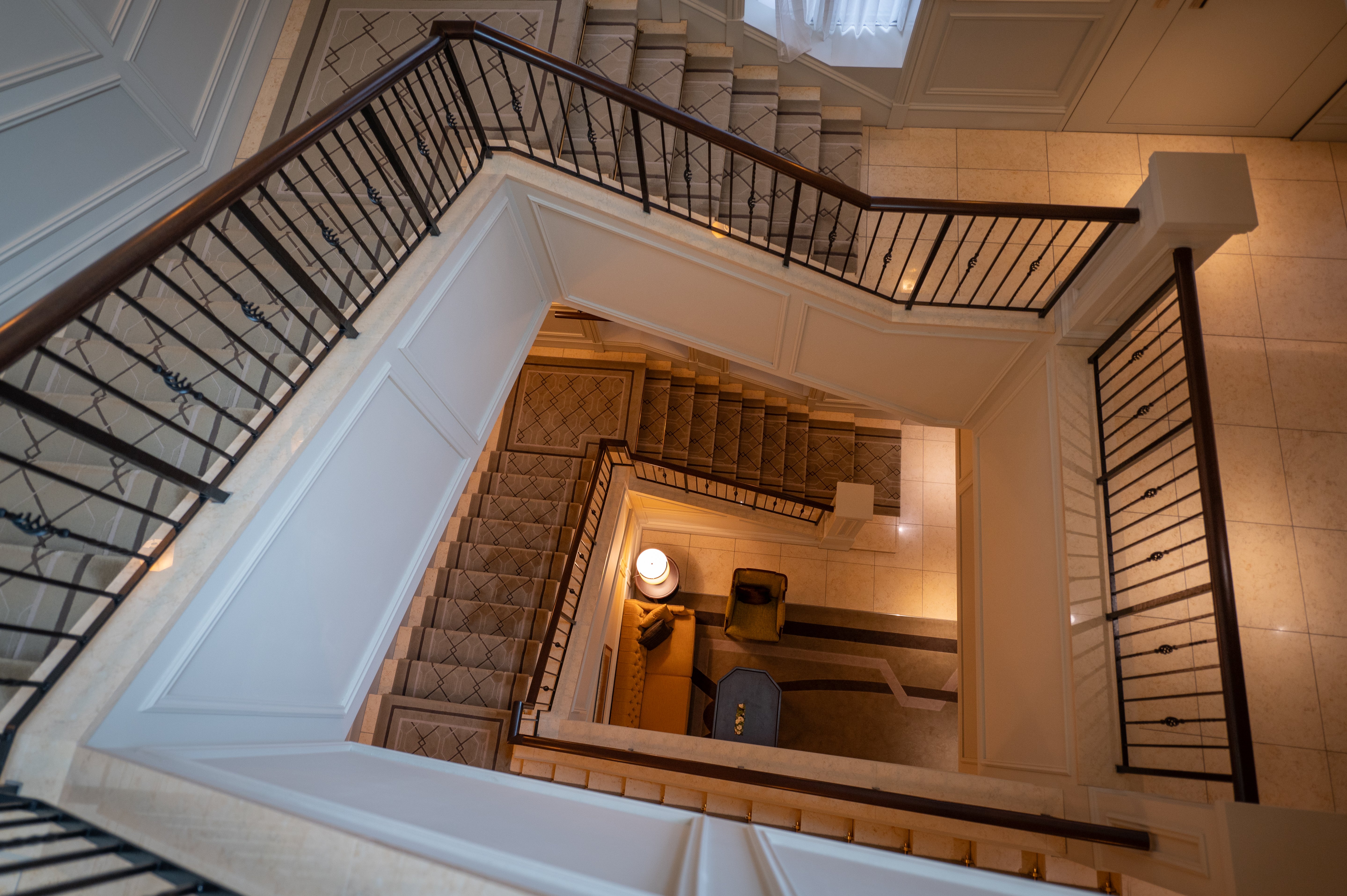 Even the staircase feels luxurious.