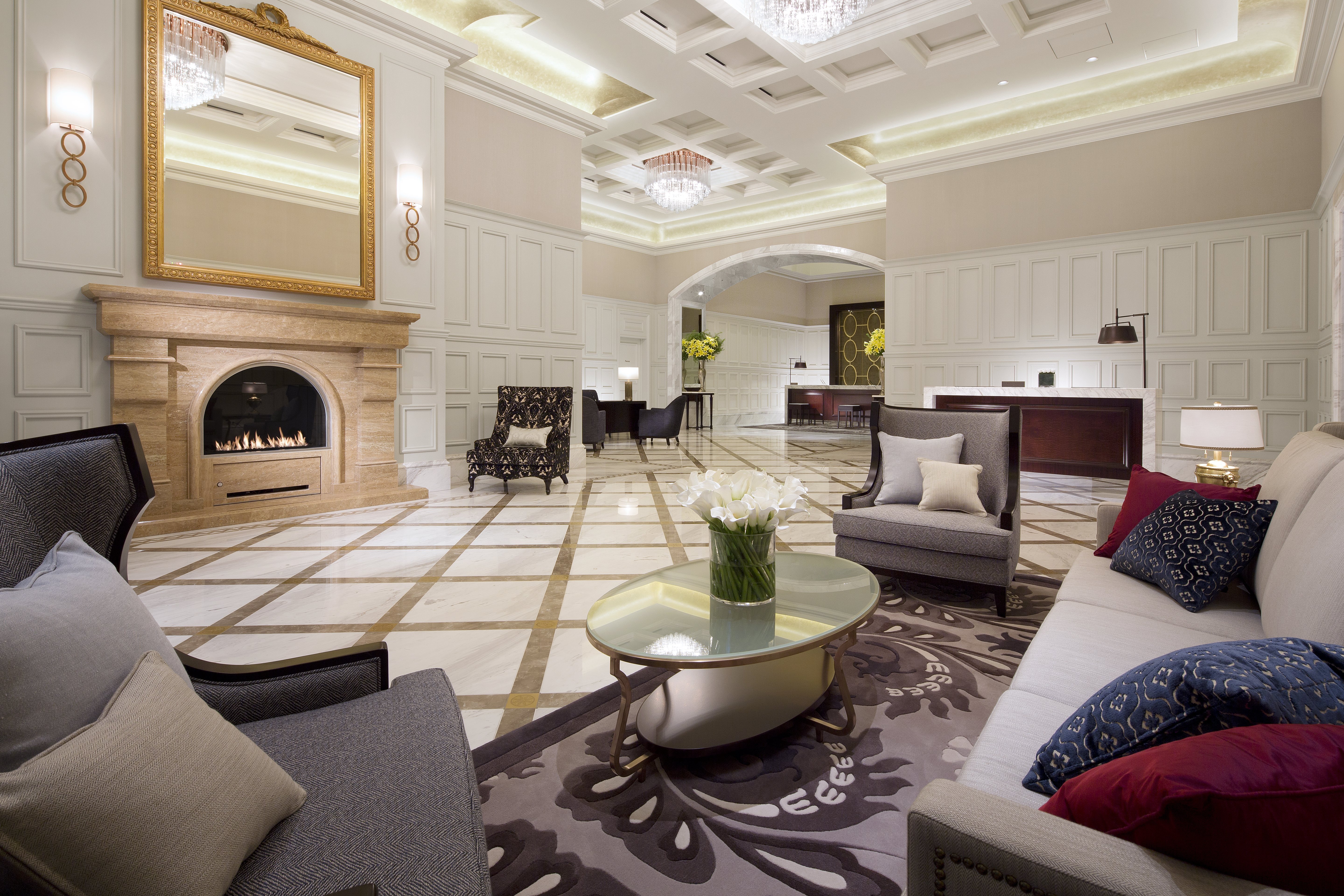 The luxurious front desk. Photo: courtesy of The Tokyo Station Hotel