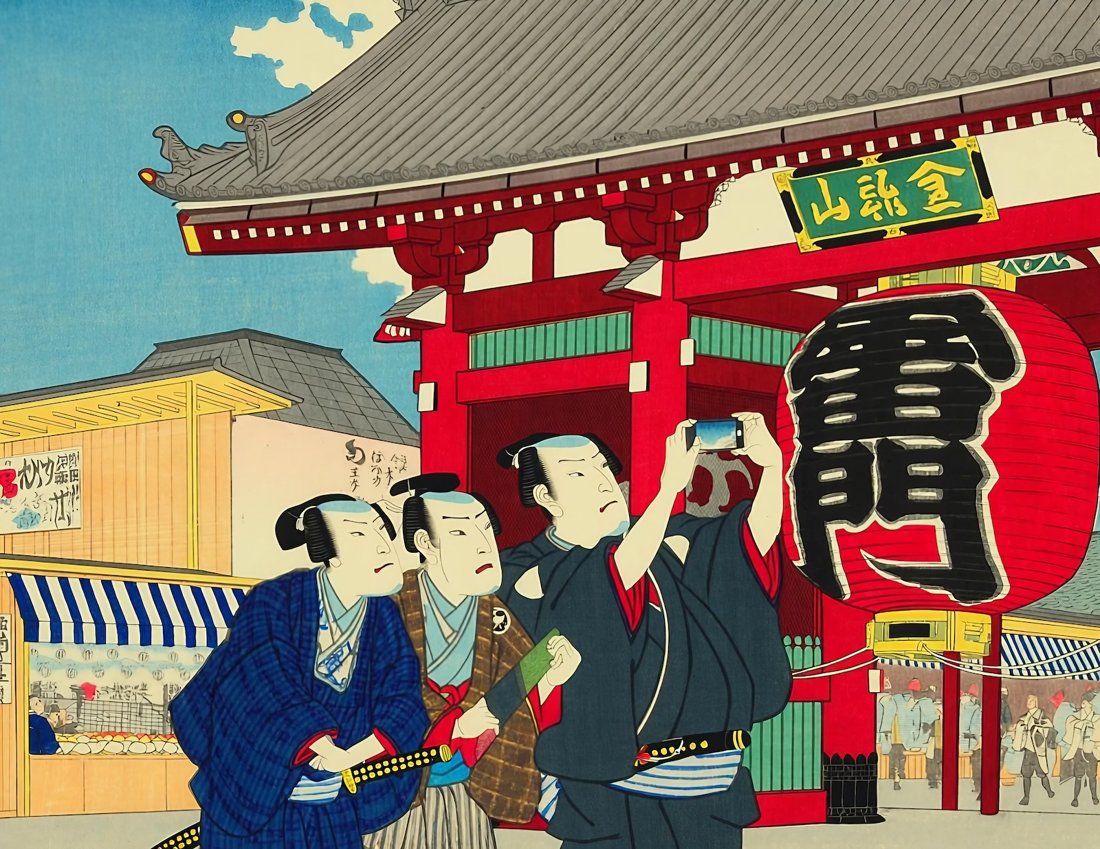 Images generated by Evo-Ukiyoe v2, which was developed by Sakana AI.