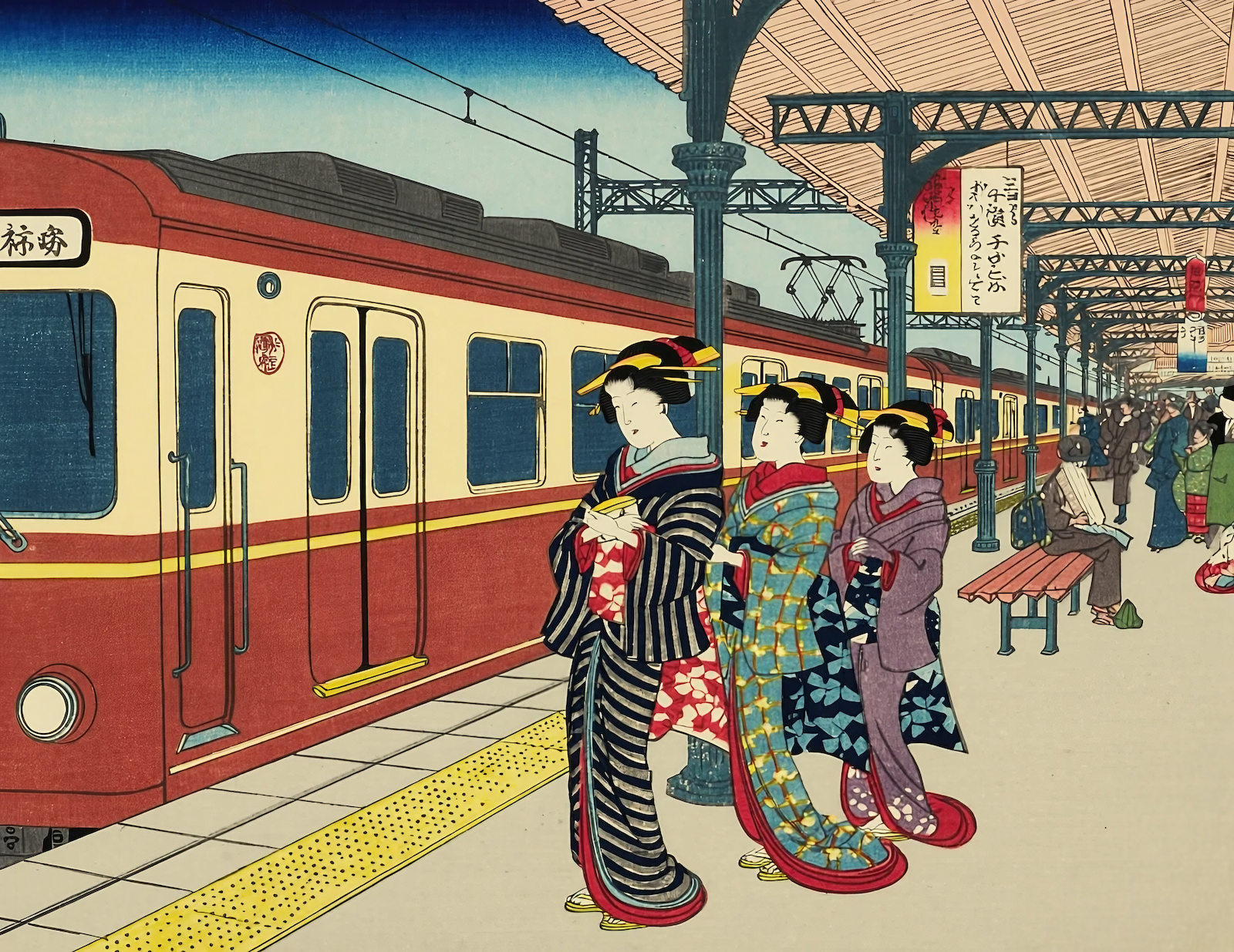 Images generated by Evo-Ukiyoe v2, which was developed by Sakana AI.