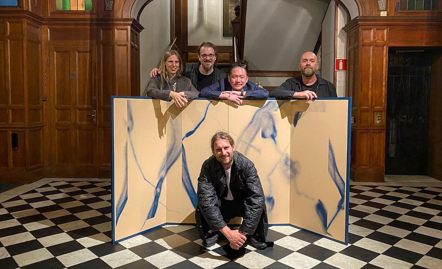 Kataoka with collaborators during a project in Sweden. Photo: courtesy of Kataoka Byoubu